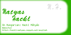 matyas hackl business card